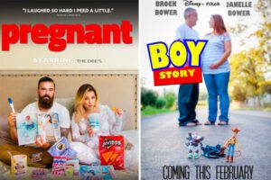 Clever Movie Poster Pregnancy Announcements