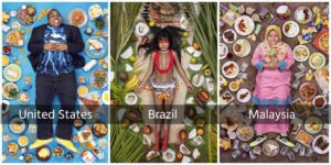 Kids From Around The World Photographed With What They Eat In One Week