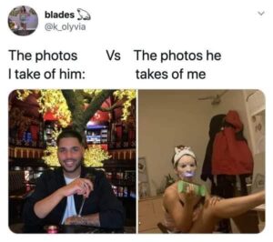 Photos I take of Him vs Photos he takes of Me: Curated by Around the World